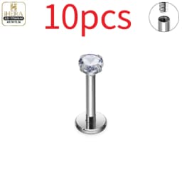 1/10 PCS G23 Titanium ASTM-F136 Piercings Nose Ring C Rod Body Jewelry Internal Thread Cartilage Helix Earrings Wholesale