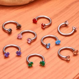 1/10 PCS G23 Titanium ASTM-F136 Piercings Nose Ring C Rod Body Jewelry Internal Thread Cartilage Helix Earrings Wholesale