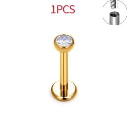 1/10 PCS G23 Titanium ASTM-F136 Piercings Nose Ring C Rod Body Jewelry Internal Thread Cartilage Helix Earrings Wholesale
