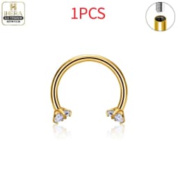 1/10 PCS G23 Titanium ASTM-F136 Piercings Nose Ring C Rod Body Jewelry Internal Thread Cartilage Helix Earrings Wholesale