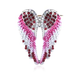 Fashion Crystal Angel Wing Brooch Pins Jewelry Women Men