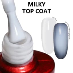 MSHARE Milky White No Wipe Top Coat UV LED Gel Jelly Color Top Gel Sosk Off Gel Polish Strengthen Semi Permanent Vernis 10/30ml