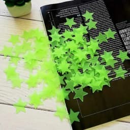 100Pcs Luminous Stickers Stars Wall Stickers Bedroom Luminous Stickers Fluorescent Three-dimensional Wall Stickers