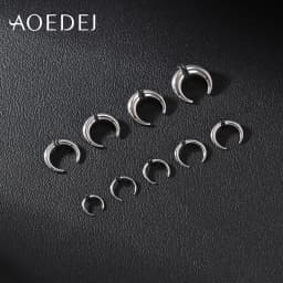 AOEDEJ 1 Piece Punk Stainless Steel Nose Ring 8-25mm Horseshoe Shape Septum Rings Nose Studs Earring Men Body Piercing Jewelry