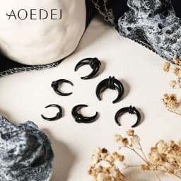 AOEDEJ 1 Piece Punk Stainless Steel Nose Ring 8-25mm Horseshoe Shape Septum Rings Nose Studs Earring Men Body Piercing Jewelry