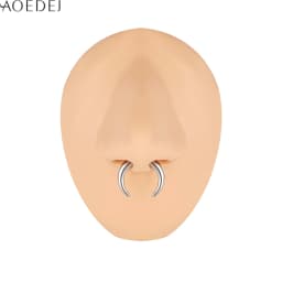 AOEDEJ 1 Piece Punk Stainless Steel Nose Ring 8-25mm Horseshoe Shape Septum Rings Nose Studs Earring Men Body Piercing Jewelry