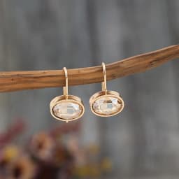 Fashion Metal Gold Color Oval Champagne Stone Dangle Earrings for Women Exquisite Engagement Wedding Earrings Jewelry