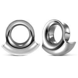 Casvort 2PCS 316 Stainless Steel Hypoallergenic Ear Gauge Plugs Saddle Hangers Weights Stretcher Ear Piercing Women Body Jewelry