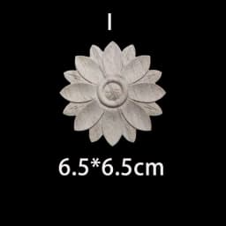 Wood Floral Appliques for Furniture Antique Onlays Moulding Home Decor Wood Carving Decoration Wall Wood Decal Vintage Figurines