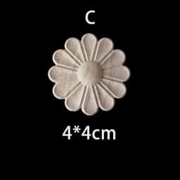 Wood Floral Appliques for Furniture Antique Onlays Moulding Home Decor Wood Carving Decoration Wall Wood Decal Vintage Figurines