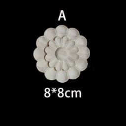 Wood Floral Appliques for Furniture Antique Onlays Moulding Home Decor Wood Carving Decoration Wall Wood Decal Vintage Figurines