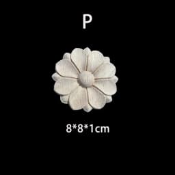 Wood Floral Appliques for Furniture Antique Onlays Moulding Home Decor Wood Carving Decoration Wall Wood Decal Vintage Figurines