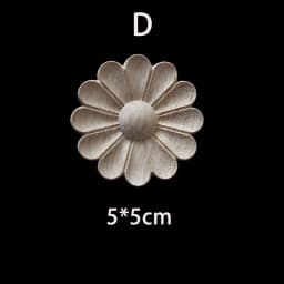 Wood Floral Appliques for Furniture Antique Onlays Moulding Home Decor Wood Carving Decoration Wall Wood Decal Vintage Figurines