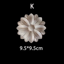 Wood Floral Appliques for Furniture Antique Onlays Moulding Home Decor Wood Carving Decoration Wall Wood Decal Vintage Figurines