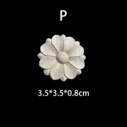 Wood Floral Appliques for Furniture Antique Onlays Moulding Home Decor Wood Carving Decoration Wall Wood Decal Vintage Figurines