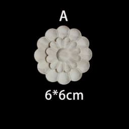 Wood Floral Appliques for Furniture Antique Onlays Moulding Home Decor Wood Carving Decoration Wall Wood Decal Vintage Figurines