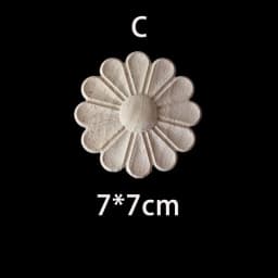 Wood Floral Appliques for Furniture Antique Onlays Moulding Home Decor Wood Carving Decoration Wall Wood Decal Vintage Figurines