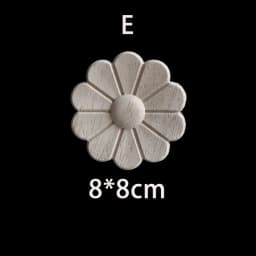 Wood Floral Appliques for Furniture Antique Onlays Moulding Home Decor Wood Carving Decoration Wall Wood Decal Vintage Figurines
