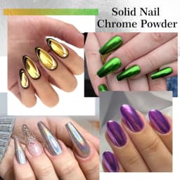 1pc 19Colors Nail Glitter Mirror Powder Chrome Solid Dust Pigment Metallic Effect Nail Art UV Gel Polish Decoration Accessories