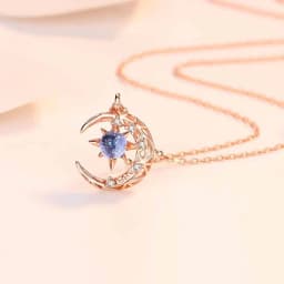 Exquisite Fashion Dream Star Sun Moon Moonlight Stone Necklace for Women Collar Chain Wedding Party Jewelry Gift Wholesale