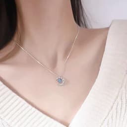Exquisite Fashion Dream Star Sun Moon Moonlight Stone Necklace for Women Collar Chain Wedding Party Jewelry Gift Wholesale