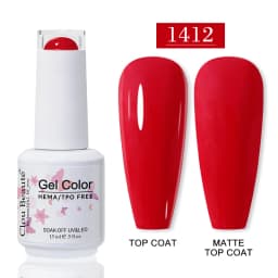 Clou Beaute HEMA TPO FREE Gel Nail Polish Semi-permanent Hybrid Black Red Color Gel Polish Nail Art UV Nail Enamels Varnish