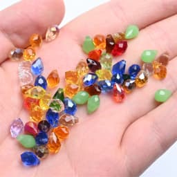 Austrian Crystal Teardrop Glass Beads 50pcs Briolette Waterdrop Pendant Loose Beads for Jewelry Making Bracelet DIY