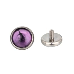 ASTM F136 Titanium PIERC Circular Ear Lip Studs with Natural Stone Top Labret Tongue Nose Stud Earrings Body Piercing Jewelry