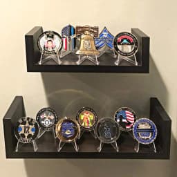 10pcs Transparent Acrylic Coin Display Stand Holders Photos Card Commemorative Challenge Coin Capsule Medal Support Racks