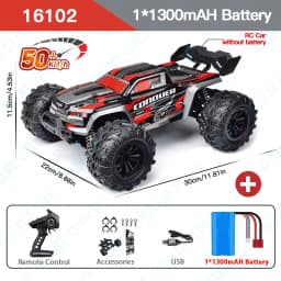 ZWN 1:16 70KM/H Or 50KM/H 4WD RC Car With LED Remote Control Cars High Speed Drift Monster Truck for Kids Vs Wltoys 144001 Toys