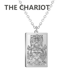 Stainless Steel Classic Tarot Pendant Necklace Major Cigano Fortune Telling Necklace Star/Moon/Death Symbol Pendant Accessory