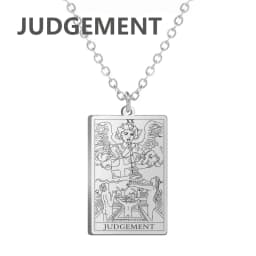 Stainless Steel Classic Tarot Pendant Necklace Major Cigano Fortune Telling Necklace Star/Moon/Death Symbol Pendant Accessory
