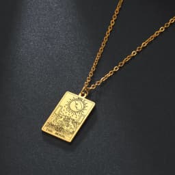 Stainless Steel Classic Tarot Pendant Necklace Major Cigano Fortune Telling Necklace Star/Moon/Death Symbol Pendant Accessory