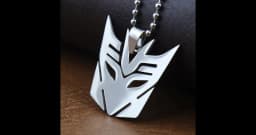 Trendy Simple Autobots Pendant Popular Movie Optimus Prime Decepticon Logo Necklace for Men Gift Popular Charm Jewelry Wholesale