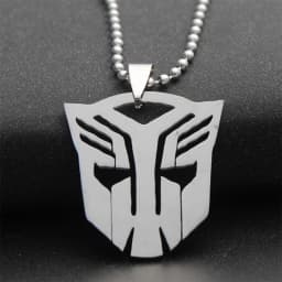 Trendy Simple Autobots Pendant Popular Movie Optimus Prime Decepticon Logo Necklace for Men Gift Popular Charm Jewelry Wholesale