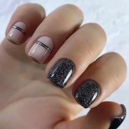 24Pcs/set Short Solid Color Wine Red Fake Nail Tips Glitter Square/round Head False Nails Wearable Ballet Press on Nails