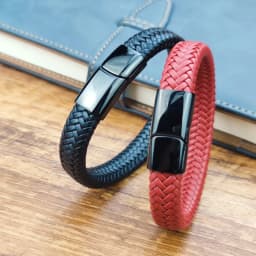Classic 16 Strands Braided Genuine Leather Bracelet Men Jewelry Charms Design Stainless Steel Bracelets For Women Friend Gift