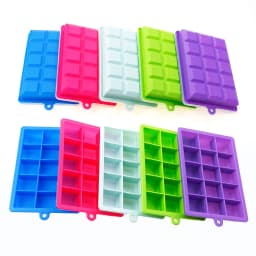 Silicone World Silicone Ice Cube Mold 15/24 Grids Square With Lids Trays Icecream Cold Drinks Whiskey Cocktails Tools Ice Mold