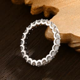 KNOBSPIN D VVS1 All Moissanite Rings for Women Man Engagement Wedding Eternity Band with GRA S925 Silver Plated 18k Gold Ring