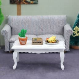 Mini Miniature Furniture Teatable Coffee Table Doll House Decor Dolls Simulation Home Micro Landscape Decoration