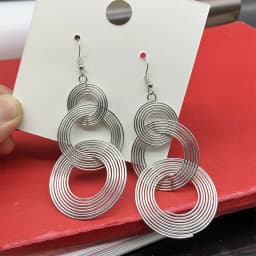 Exaggerate Round Statement Drop Earrings for Women European Party Big Jewelry Vintage Silver Color Metal Circle Long Earrings