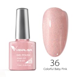 VENALISA Semi Transparent French Pink Color Rubber Base Coat Nail Gel Polish Jelly Nail Camouflage Soak off UV LED Nail Gel
