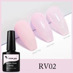 VENALISA Semi Transparent French Pink Color Rubber Base Coat Nail Gel Polish Jelly Nail Camouflage Soak off UV LED Nail Gel