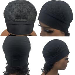 Deep Wave Headband Wig Human Hair Curly Bob Wigs For Women 100% Real Hair Bobo Wigs Full Machine Made Wigs Natural Black Hair