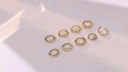 Drperfect 316L Stainless Steel Septum Rings Opal Daith Nose Rings CZ Cartilage Tragus Earrings Septum Clicker Piercing Jewerly