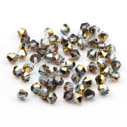 4mm Shiny Metal Color Bicone Beads 5238 Glass Beads Half Plated Color Beads Crystal Jewelry Beads for Jewelry Making 120pcs/Lot