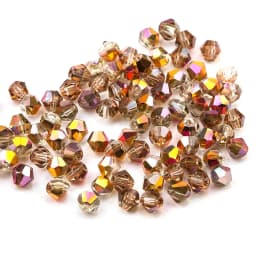 4mm Shiny Metal Color Bicone Beads 5238 Glass Beads Half Plated Color Beads Crystal Jewelry Beads for Jewelry Making 120pcs/Lot