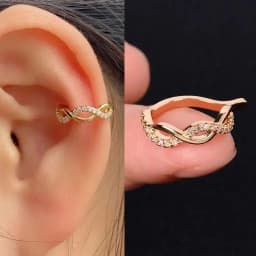1Pc Fashion Crystal cz Star Leaf Clip Earrings for Women Men Creative Simple C Ear Cuff Non-Piercing Ear Clip 2024 Trend Jewelry