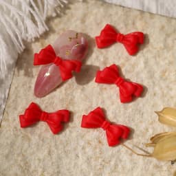 50pcs Resin Ribbon Bows Nail Art Charm 3D Long Colorful Frosted Ribbon Bowknot Nail Decoration DIY Korea Design Nail Accessories