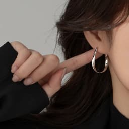 925 Sterling Silver hoop Korean geometric Earrings Simple Temperament Exquisite Hot Semale Sexy Jewelry Gift